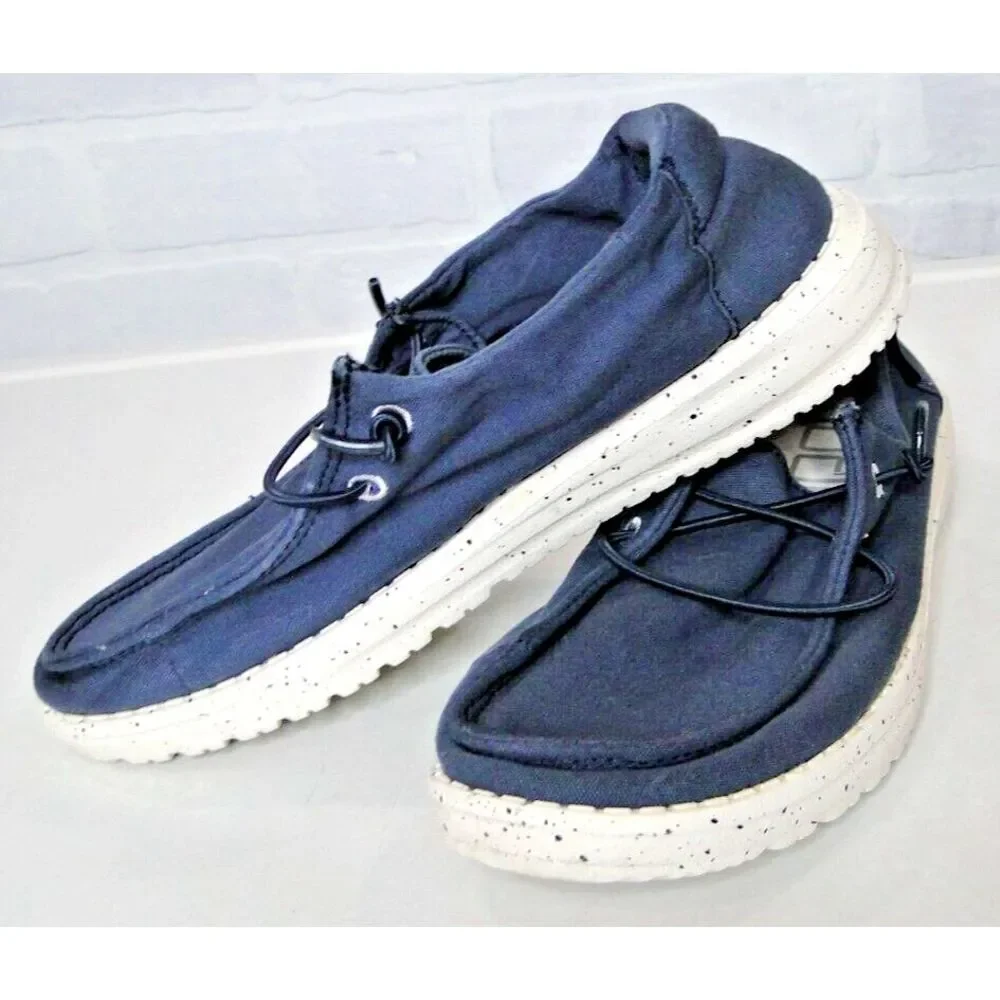 Hey Dude Wendy Shoes Women's Size Navy‎ 5 Slip On Comfort Loafers